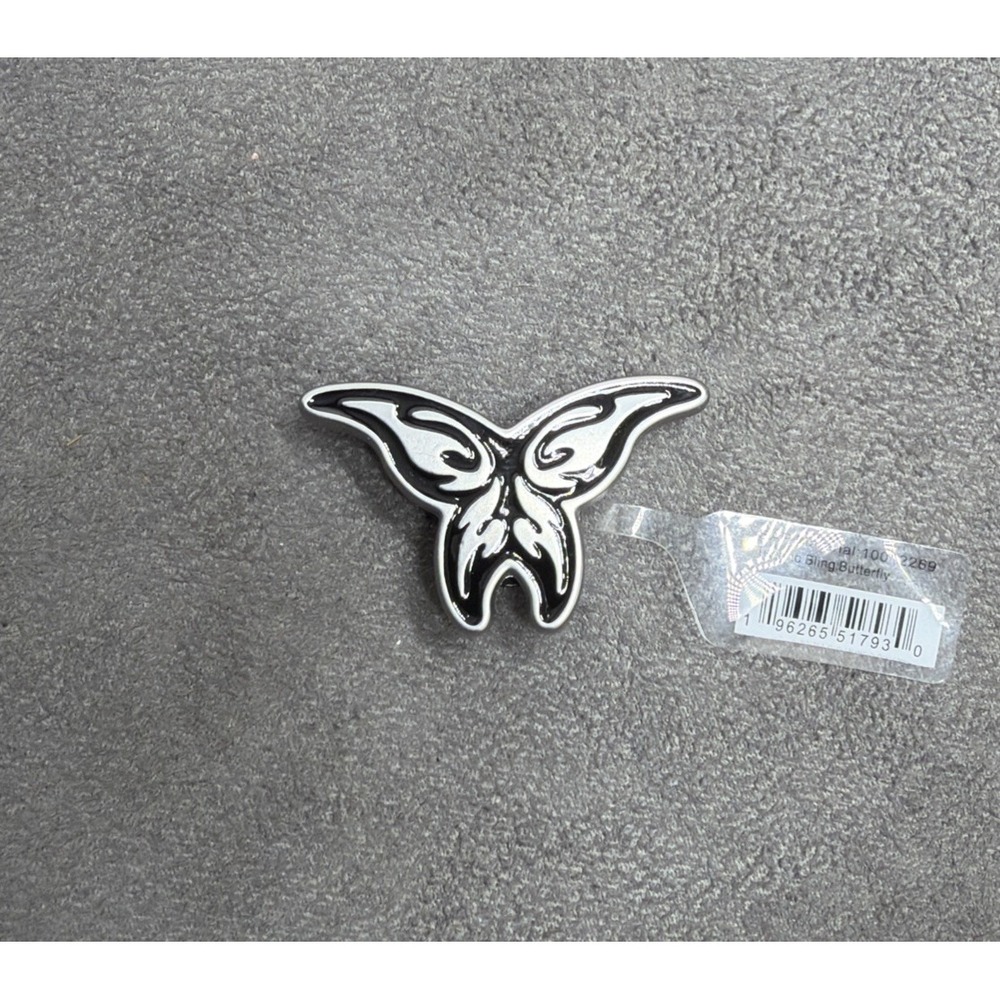 Crocs Jibbitz Techno Bling Metallic Butterfly Shoe Charm